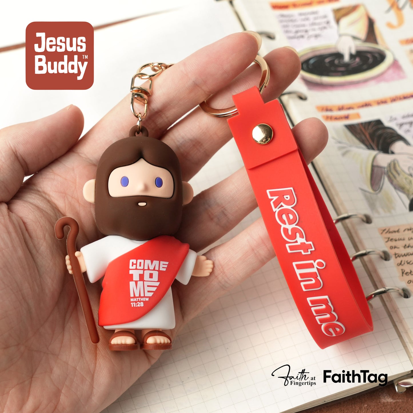 Daily Blessing Jesus Keychain